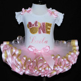 pink and gold minnie mouse tutu dress