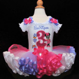 Ribbon Trimmed Minnie Mouse and Daisy Duck 3rd Birthday outfit girl. Custom birthday outfits collection ribbon trimmed tutu Ribbon Trimmed Minnie Mouse and Daisy Duck 3rd Birthday outfit girl. Custom birthday outfits collection ribbon trimmed tutu