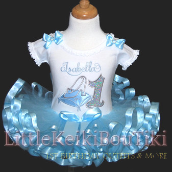 Cinderella Glass Slipper Outfit in soft blue and silver