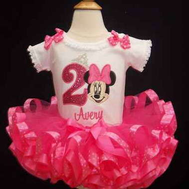 2nd Birthday Outfit Minnie Mouse, Hula Minnie Birthday Dress