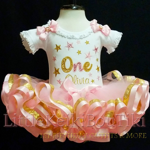 first birth day pink and gold birthday 1st birthday girl outfit 1st birthday pink gold birthday onesie bloomers personalized word one first birthday outfit