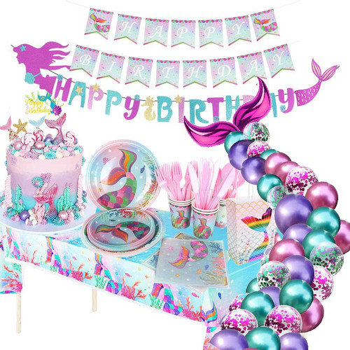 Mermaid Tail Balloon The Little Mermaid Birthday Party Balloons Mermaid Party Ballon Happy Birthday Party Decoration Girl Baby