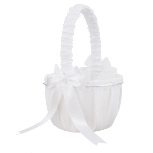 Flowergirl Basket with ribbons