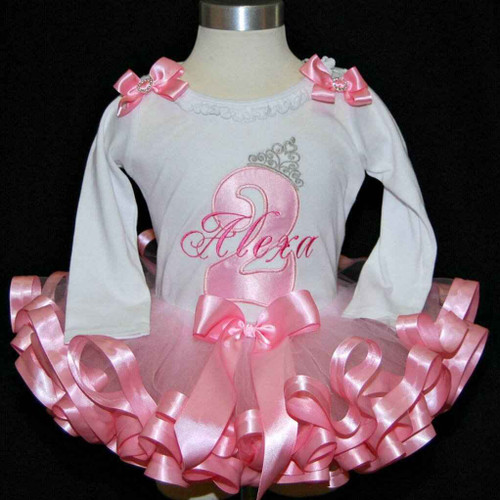 2nd birthday girl outfit, princess birthday shirt, princess tutu outfit