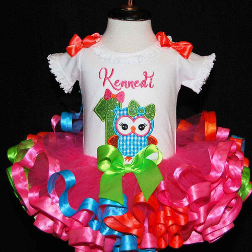 baby girl 1st birthday outfit, 1st birthday girl outfit, baby girl first birthday outfit, cute and colorful Owl
