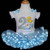 Cinderella 2nd birthday outfit, princess birthday tutu set,  blue  custom birthday outfit, Cinderella Second birthday outfit