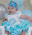Cinderella carriage princess 1st birthday outfit blue