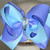 hairbow -purple and blue