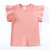 Girl Ribbed Knitting Outfits Solid Cotton Lounge T-shirt+Pants For Toddler Kids Casual Clothes Children Outsuit