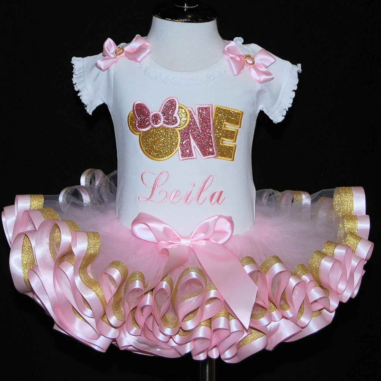 minnie mouse 1st birthday onesie