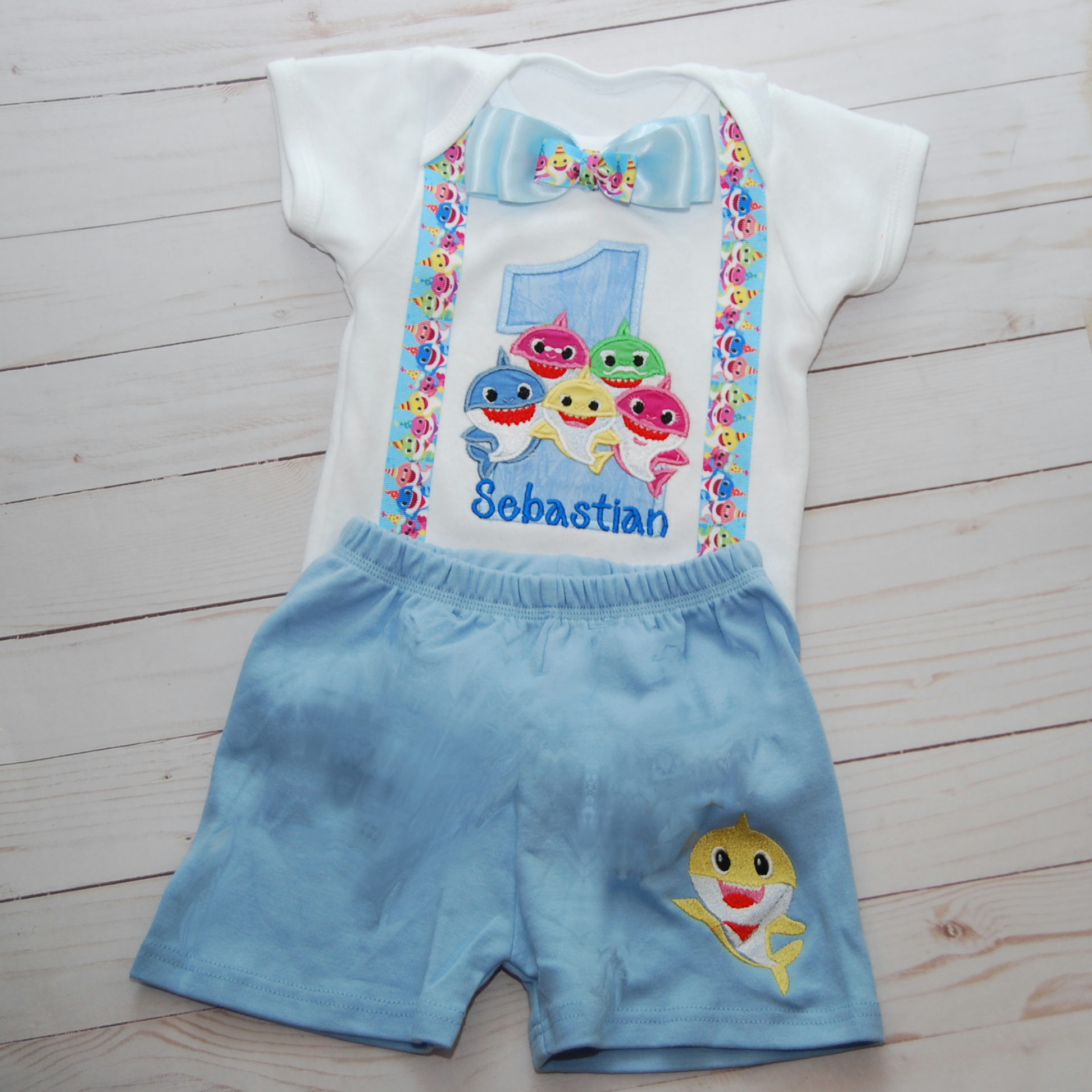 Baby shark birthday outfit boy Clearance