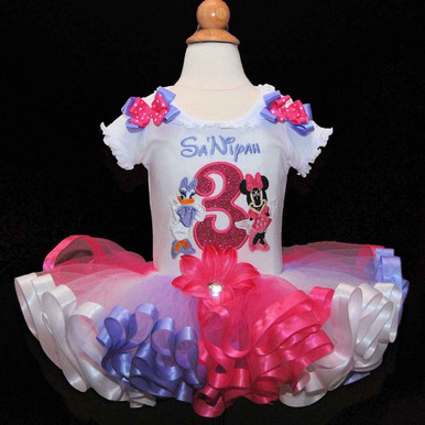 Minnie Mouse 3rd birthday tutu outfit with Daisy Duck