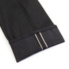 Ladbroke Grove - Slim Tapered Japanese Black Selvedge Jeans bottom folded