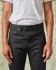 The Blubaugh- Mid Rise Slim Straight Black Selvedge Jeans- 13.5 oz.