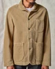Shawl Collar Cord Jacket Taupe