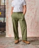 Fatigue Pant - Olive Sateen Straight Wide Leg