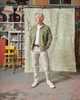 Paul Herringbone Twill Jacket- Olive