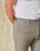 Herringbone Straight Leg Button Fly Pant