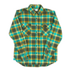 Clampdown Turquoise Plaid Flannel Shirt