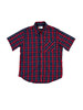W10 Short Sleeve Madras Shirt- Navy / Red