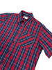 W10 Short Sleeve Madras Shirt- Navy / Red