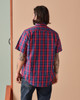 W10 Short Sleeve Madras Shirt- Navy / Red-1