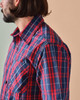 W10 Short Sleeve Madras Shirt- Navy / Red-9