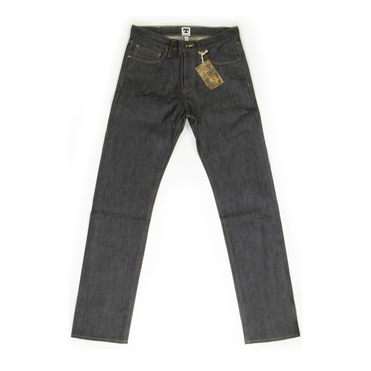 Sheffield 12.5 oz. Straight Tapered Raw Denim Jeans | Tellason