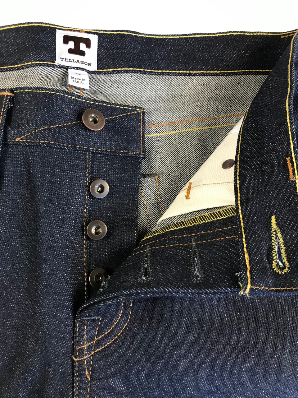 slim straight selvedge jeans