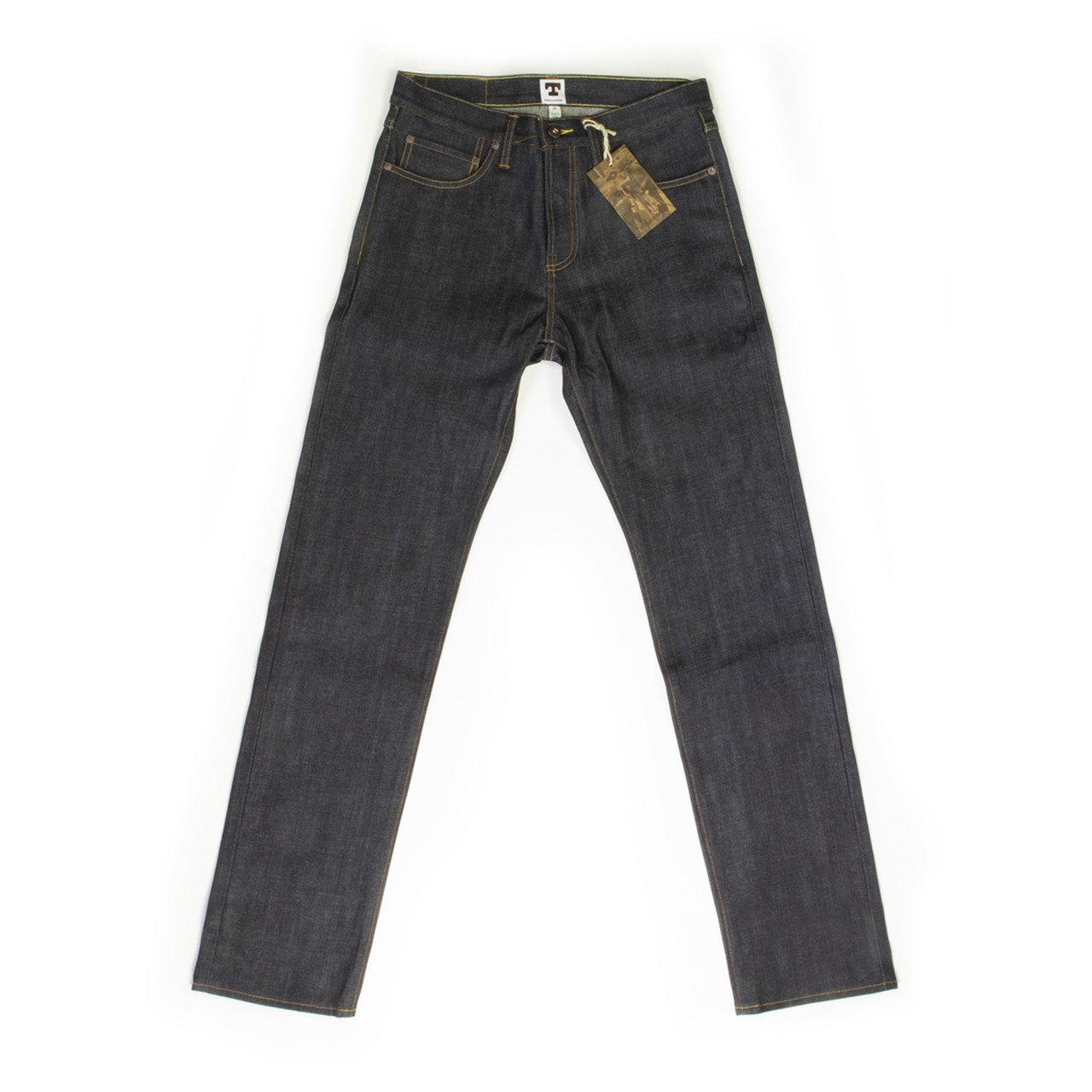 Sheffield 14.75 oz. Straight Tapered Raw Denim Jeans | Tellason