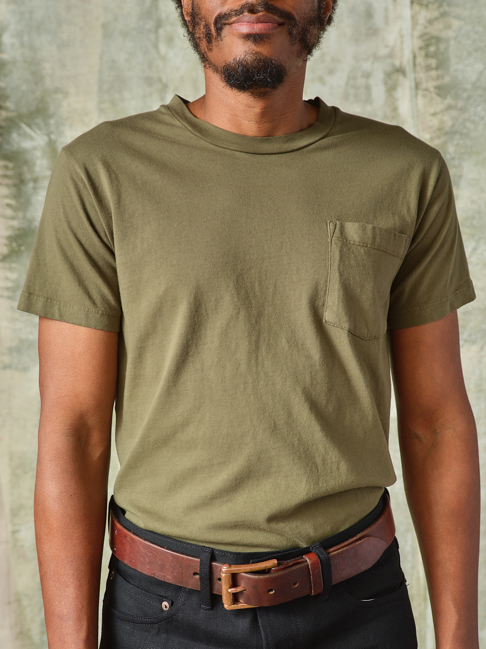 POCKET TEE OLIVE - Tellason.com