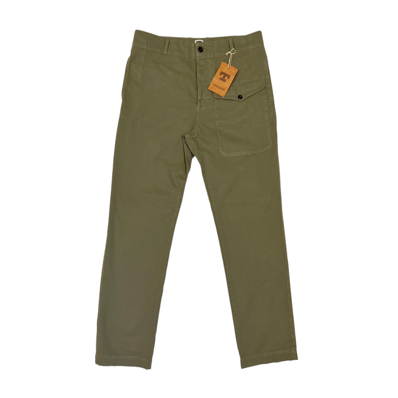 GHURKA PANT Olive Herringbone - Tellason.com