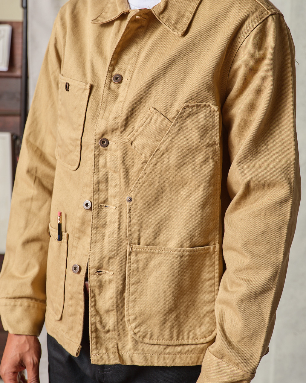 Coverall Jacket - Garment Dyed British Tan - Tellason
