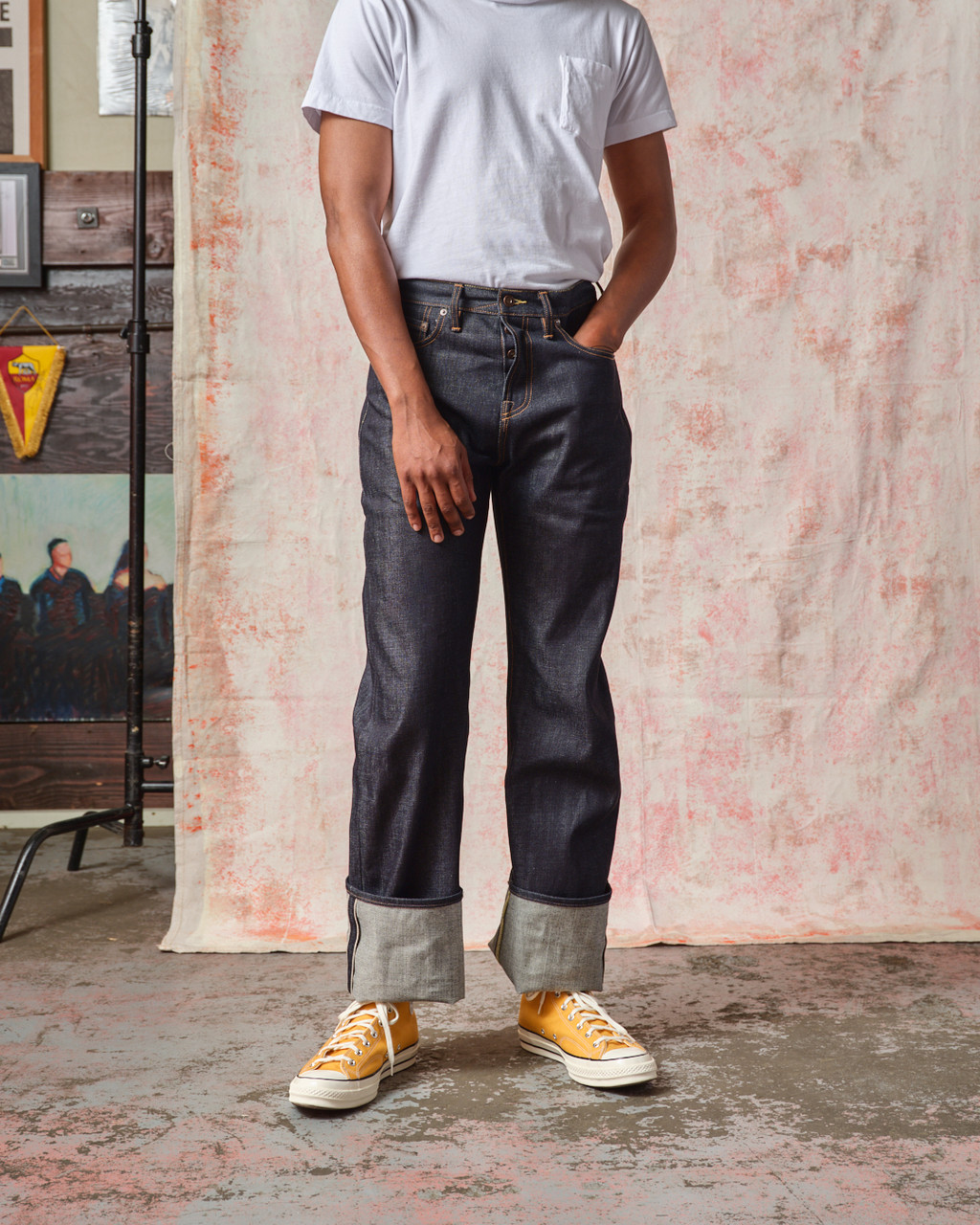 Fredy - Wide Leg Selvedge Jeans - 14.75 oz. - Tellason