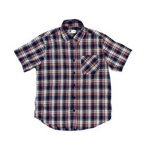 W10 Short Sleeve Madras- Navy W10 Short Sleeve Madras- Navy