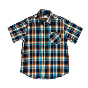 W10 Short Sleeve Madras- Turquoise W10 Short Sleeve Madras- Turquoise