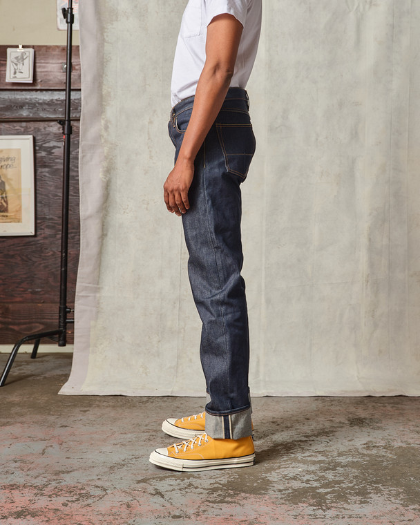 Sheffield Straight Tapered Raw Denim Jeans 16.5 oz Tellason