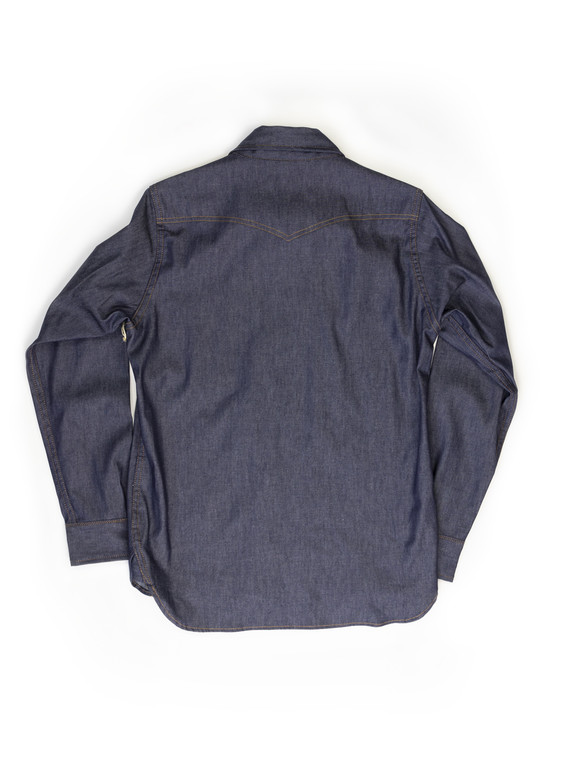 【EZKATON】25SS★ Poison Denim Long Sleeve Shirt Topper 9 oz. Selvedge Denim Shirt | Tellason