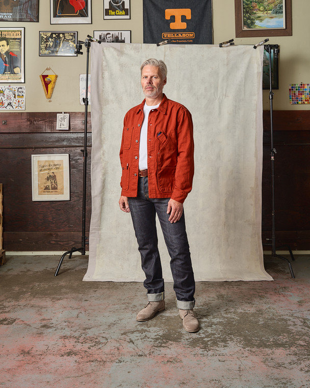 Rich I COVERALL JACKET サイズ46 Orange Coverall Jacket 12.5 oz. Selvedge Denim | Tellason