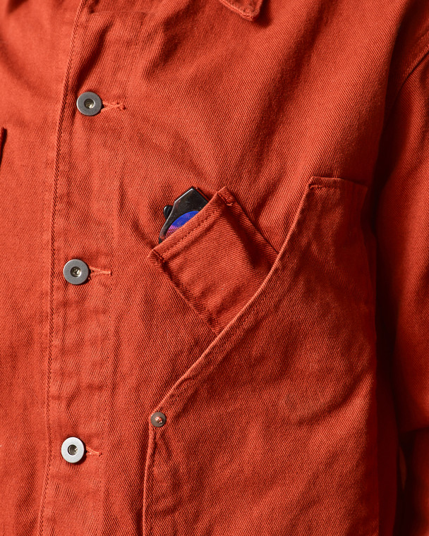 Orange Coverall Jacket 12.5 oz. Selvedge Denim | Tellason