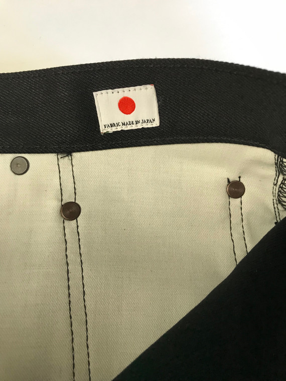 LADBROKE GROVE Slim Tapered Japanese Black Selvedge Jeans