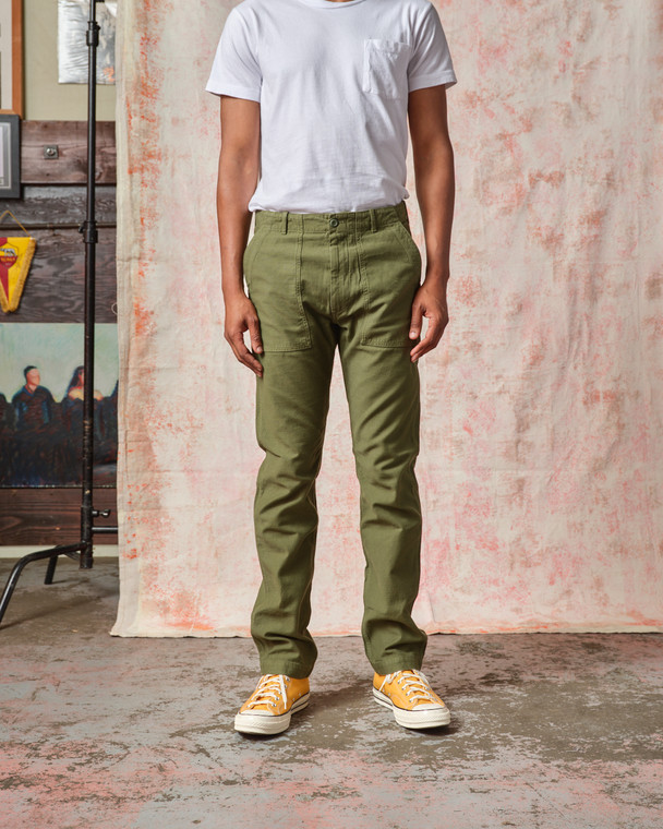 FATIGUE PANT Olive Sateen Original Tapered Leg