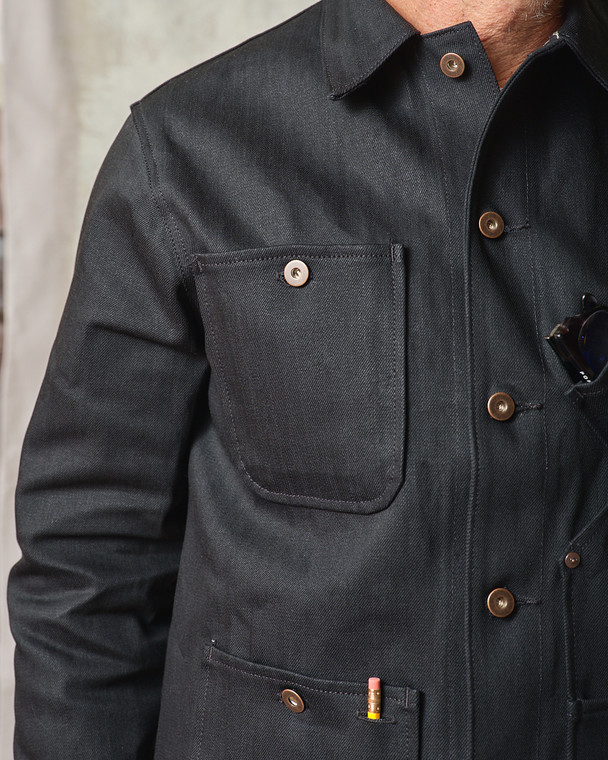 COVERALL JACKET Selvedge Denim (Black)