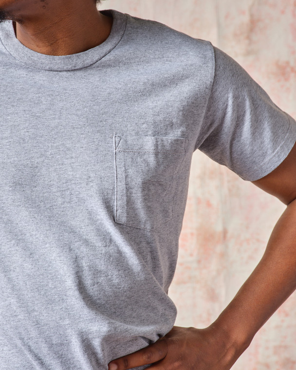 新品未使用everyone pocket tee shirt GRAYennoy POCKET TEE GREY - Tellason.com