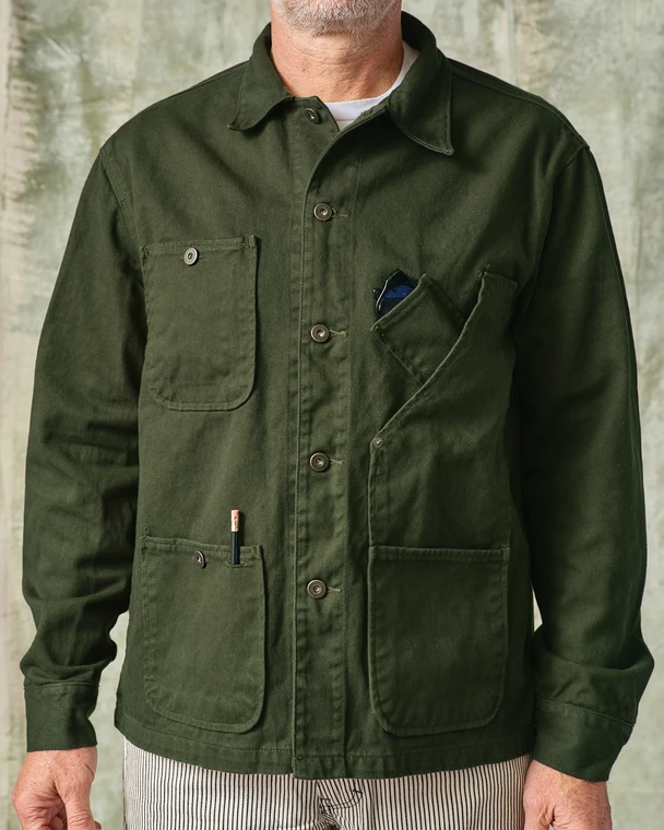 Coverall Jacket - Garment Dyed Green