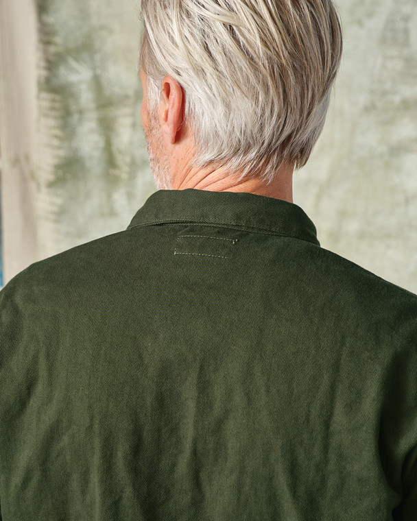 COVERALL JACKET Garment Dyed Green - Tellson.com