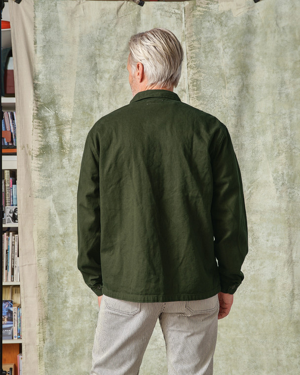 COVERALL JACKET Garment Dyed Green - Tellson.com