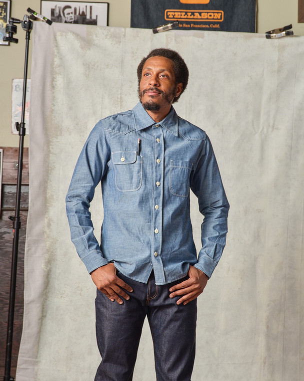 TOPPER CHAMBRAY SHIRT - Tellason.com