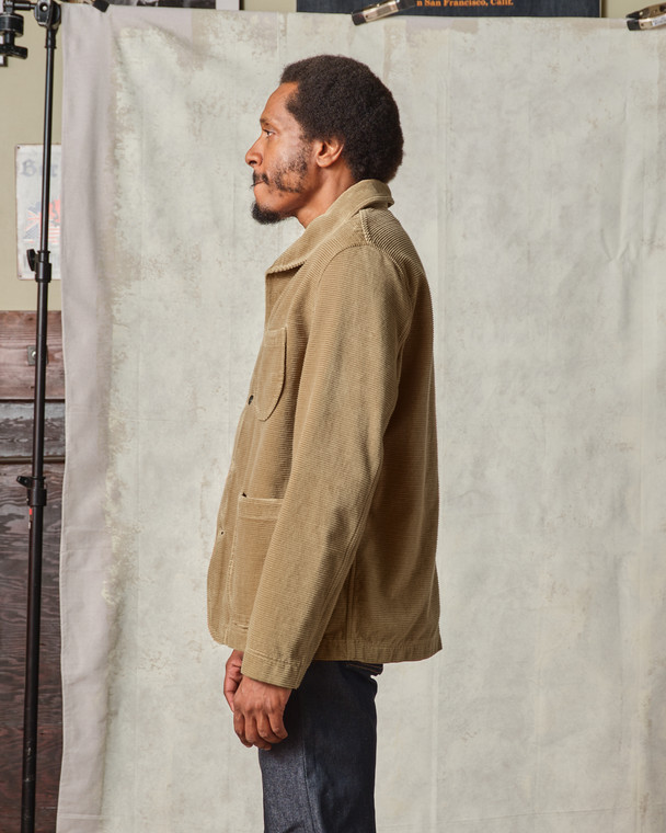 SHAWL COLLAR CORD JACKET - Tellason.com
