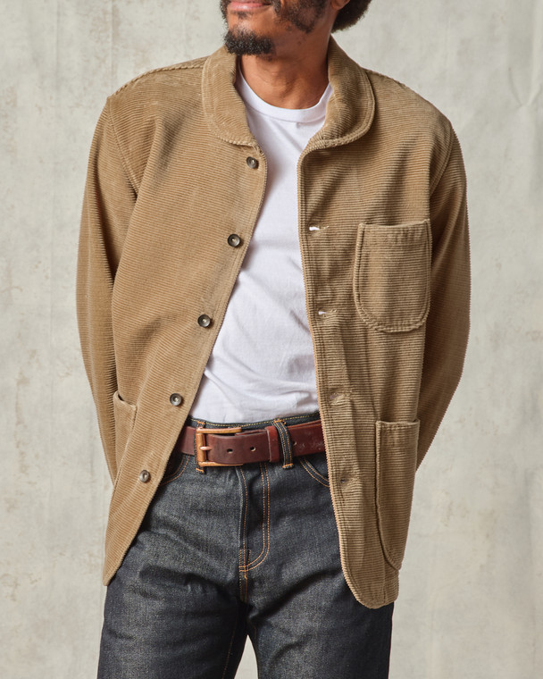 SHAWL COLLAR CORD JACKET - Tellason.com